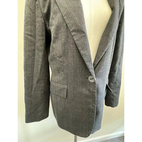 CALVIN KLEIN Womens Gray Suit Jacket Petites Size: 10 - Picture 3 of 15